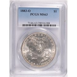 1883-O MORGAN SILVER DOLLAR, PCGS MS-63