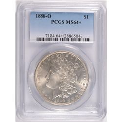 1888-O MORGAN SILVER DOLLAR, PCGS MS-64+  WHITE!