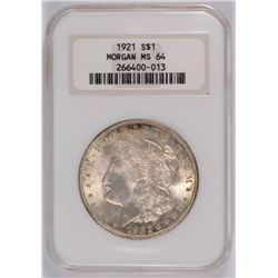 1921 Morgan Dollar NGC MS-64
