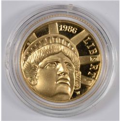 1986 $5 Statue Of Liberty Gold Commen GEM PROOF