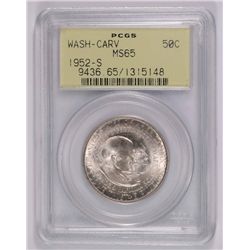 1952-S Washington/Carver Commen Half Dollar PCGS MS-65