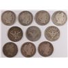Image 1 : 10- BARBER HALF DOLLARS, GOOD - VG