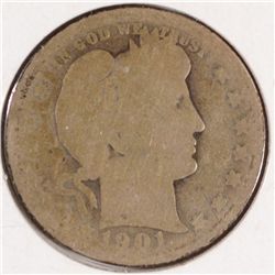 1901-O Barber Quarter AG