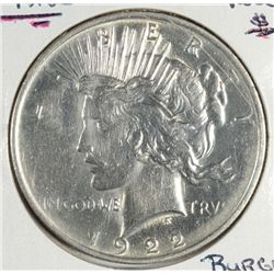 1922 PEACE DOLLAR (BURGER NOSE) XF CLEANED