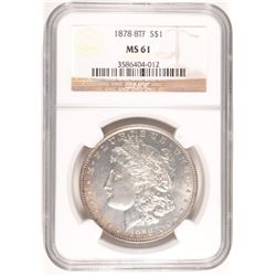 1878 8TF MORGAN DOLLAR NGC MS61