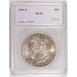 1903 O Morgan Dollar SEGS MS62