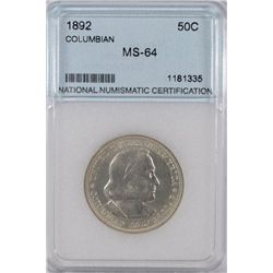1892 Columbian Expo Half Dollar NNC MS-64