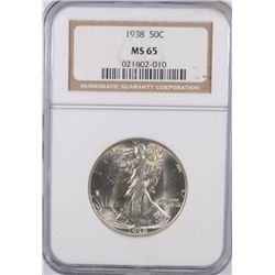 1938 Walking Liberty Half Dollar NGC MS-65