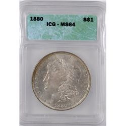 1880 Morgan Dollar ICG MS-64