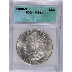 1880-S Morgan Dollar ICG MS-64