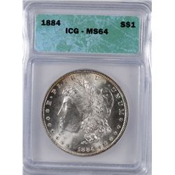 1884 Morgan Dollar ICG MS-64