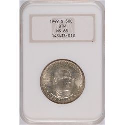 1949-S Booker T Washington Commen Half Dollar NGC MS-65