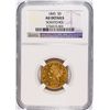 Image 1 : 1845 $5 Gold Liberty NGC AU Details (Scratches)