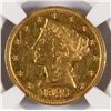 Image 2 : 1845 $5 Gold Liberty NGC AU Details (Scratches)
