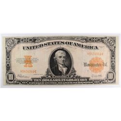 1922 $10 Gold Certificate AU+