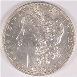 1880-O MORGAN SILVER DOLLAR,  MS-63+  WHITE AND NICE!