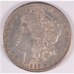 1892-CC MORGAN DOLLAR AU-50 ORIGINAL + NICE