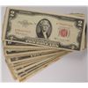 Image 1 : ( 75 ) $2.00 U.S. RED SEAL NOTES 1953 AND OLDER, AVERAGE CIRC.