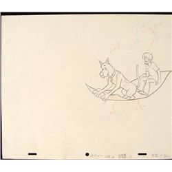 Original Scooby Doo Animation Drawing Magic Carpet Ride
