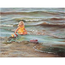 Doris Zdebiak Beach Baby Art Print Adorable