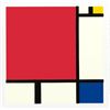 Image 1 : Piet Mondrian Composition Red Blue Yellow Serigraph Art