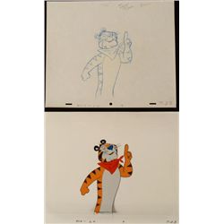 Wiggle Tony Tiger Cel Drawing Orig Animation Frosted