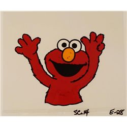 Production Art Cel Original Elmo Shaking Back Red