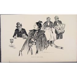 Charles Gibson Girl Orig Book Print 1896 Carnot Funeral