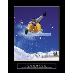 Courage Snowboarder Photo Print