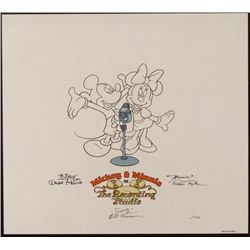 Disney Mickey Minnie Voice Signed Sericel Animation Art