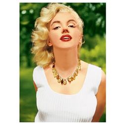 2 Sam Shaw Prints Marilyn Monroe Flower, Amber Beads