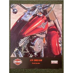 NO.9 DREAM Harley Motorcycle Art Scott Jacobs Poster