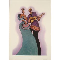 Albert Fennell : Serenade Guitarist Art Print