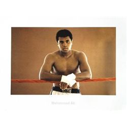 Young Muhammad Ali: Ropes Boxing Portrait Photo Print