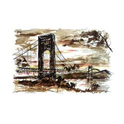 John Haymson : George Washington Bridge in the Evening