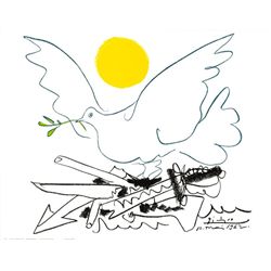 Pablo Picasso Dove of Peace- Sun Offset Art Print