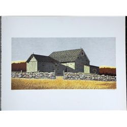 Gerry Dvorak Signed Art Print Barn Landscape