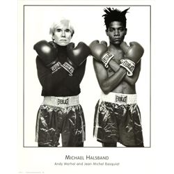 Michael Halsband Warhol and Jean Basquiat Rare Poster