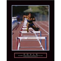 Goals - Runner Jumping Hurdles Photo Print