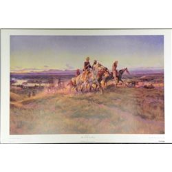 Charles M. Russell Men of the Open Range Cowboy Print