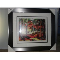 FRAMED LIMTED EDITION 643/1750 EMILY CARR PRINT TITLED  AUTUMN WOODS 