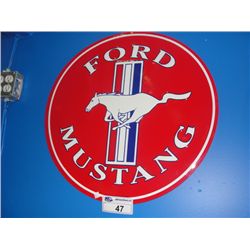 NOSTALGIC FORD MUSTANG TIN ADVERTISEMENT SIGN