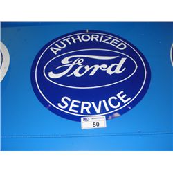 NOSTALGIC GENUINE FORD SERVICE TIN ADVERTISEMENT SIGN