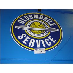 NOSTALGIC OLDSMOBILE SERVICE TIN ADVERTISEMENT SIGN