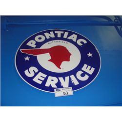NOSTALGIC PONTIAC SERVICE TIN ADVERTISEMENT SIGN