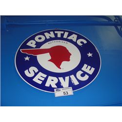 NOSTALGIC PONTIAC SERVICE TIN ADVERTISEMENT SIGN