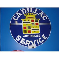 NOSTALGIC CADILLAC AUTHORIZED SERVICE TIN ADVERTISEMENT SIGN