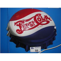 NOSTALGIC PEPSI COLA TIN BOTTLE CAP ADVERTISEMENT SIGN