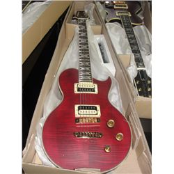 NEW ARIA PRO 2 SUPER  GRADE SERIES BURGANDY BODY ELECTRIC GUITAR WITH SEYMOUR DUNCAN PICKUPS