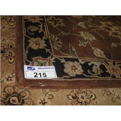 APPROX 2'X10' WOOL PILE FLORAL PATTERN AREA RUG RUNNER